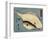 Globefish and Flounder, 1830-1844-Utagawa Hiroshige-Framed Giclee Print