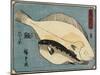 Globefish and Flounder, 1830-1844-Utagawa Hiroshige-Mounted Giclee Print