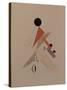 Globetrotter. Figurine for the Opera Victory over the Sun by A. Kruchenykh, 1920-1921-El Lissitzky-Stretched Canvas