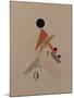 Globetrotter. Figurine for the Opera Victory over the Sun by A. Kruchenykh, 1920-1921-El Lissitzky-Mounted Giclee Print