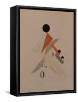 Globetrotter. Figurine for the Opera Victory over the Sun by A. Kruchenykh, 1920-1921-El Lissitzky-Framed Stretched Canvas