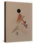 Globetrotter. Figurine for the Opera Victory over the Sun by A. Kruchenykh, 1920-1921-El Lissitzky-Stretched Canvas