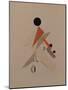 Globetrotter. Figurine for the Opera Victory over the Sun by A. Kruchenykh, 1920-1921-El Lissitzky-Mounted Giclee Print