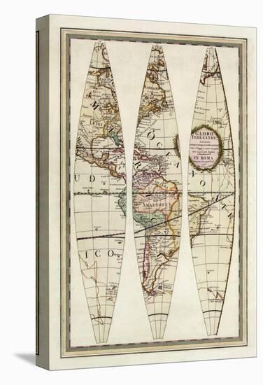 Globo Terrestre I, c.1792-Giovanni Maria Cassini-Stretched Canvas