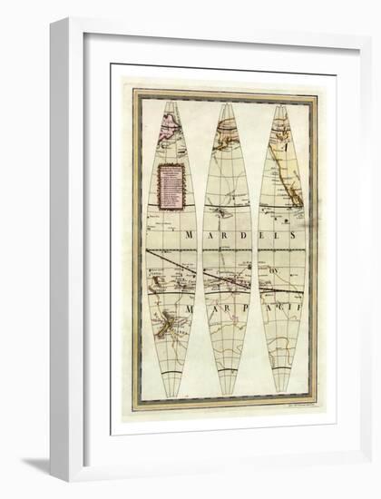 Globo Terrestre II, c.1792-Giovanni Maria Cassini-Framed Art Print