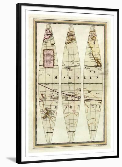 Globo Terrestre II, c.1792-Giovanni Maria Cassini-Framed Art Print