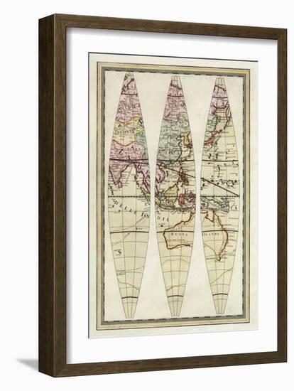 Globo Terrestre III, c.1792-Giovanni Maria Cassini-Framed Art Print