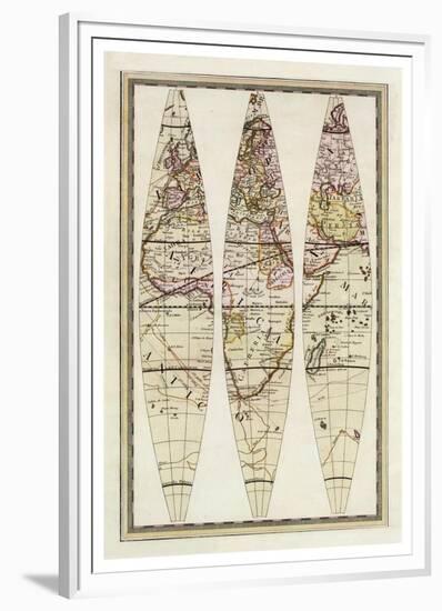 Globo Terrestre IV, c.1792-Giovanni Maria Cassini-Framed Art Print