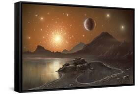 Globular Cluster, Artwork-Richard Bizley-Framed Stretched Canvas