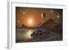 Globular Cluster, Artwork-Richard Bizley-Framed Premium Photographic Print