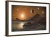 Globular Cluster, Artwork-Richard Bizley-Framed Premium Photographic Print