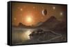 Globular Cluster, Artwork-Richard Bizley-Framed Stretched Canvas