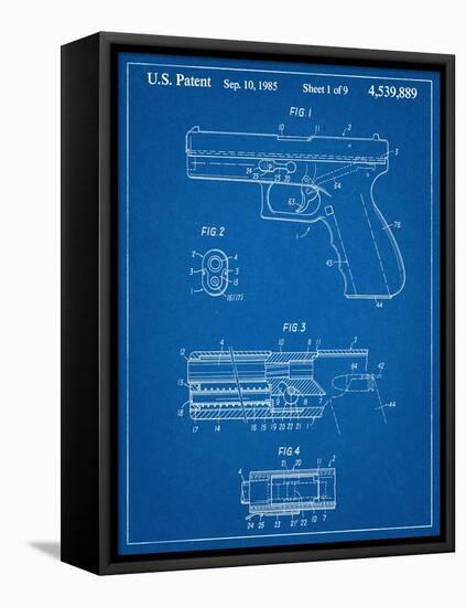 Glock Pistol Patent-null-Framed Stretched Canvas