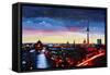 Gloomy Skyline of Berlin Germany-Martina Bleichner-Framed Stretched Canvas