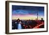 Gloomy Skyline of Berlin Germany-Martina Bleichner-Framed Premium Giclee Print