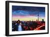 Gloomy Skyline of Berlin Germany-Martina Bleichner-Framed Premium Giclee Print