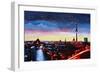 Gloomy Skyline of Berlin Germany-Martina Bleichner-Framed Premium Giclee Print