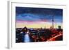 Gloomy Skyline of Berlin Germany-Martina Bleichner-Framed Art Print