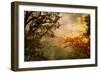 Gloomy Sunset - Artwork In Oil Painting Style-Maugli-l-Framed Art Print