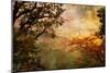 Gloomy Sunset - Artwork In Oil Painting Style-Maugli-l-Mounted Art Print