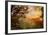 Gloomy Sunset - Artwork In Oil Painting Style-Maugli-l-Framed Art Print
