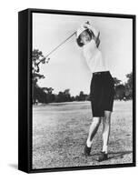 Gloria Fecht, Former Ice Follies Skater Became a Noted Golfer in the 1950s and 1960s-null-Framed Stretched Canvas