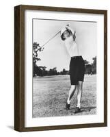 Gloria Fecht, Former Ice Follies Skater Became a Noted Golfer in the 1950s and 1960s-null-Framed Photo