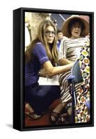 Gloria Steinem Kneeling Down Beside Bella Abzug During the Democratic Convention-null-Framed Stretched Canvas
