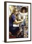Gloria Steinem Kneeling Down Beside Bella Abzug During the Democratic Convention-null-Framed Photographic Print