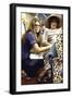 Gloria Steinem Kneeling Down Beside Bella Abzug During the Democratic Convention-null-Framed Photographic Print