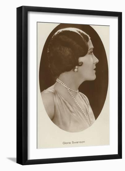 Gloria Swanson, American Actress and Film Star-null-Framed Photographic Print