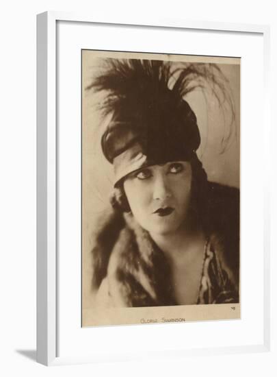 Gloria Swanson, American Actress and Film Star-null-Framed Photographic Print