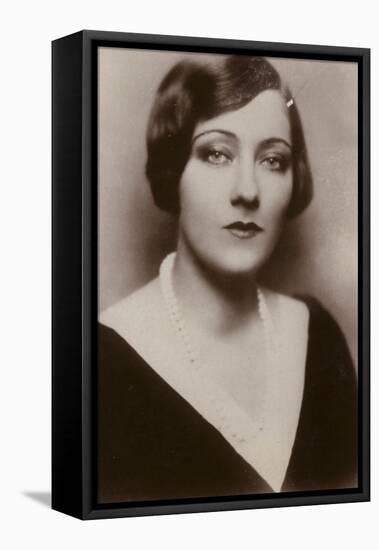 Gloria Swanson, American Actress and Film Star-null-Framed Stretched Canvas