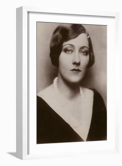 Gloria Swanson, American Actress and Film Star-null-Framed Photographic Print