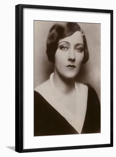 Gloria Swanson, American Actress and Film Star-null-Framed Photographic Print