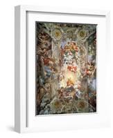 Glorification of the Reign of Pope Urban VIII Ceiling Painting in the Great Hall, 1633-39-Pietro Da Cortona-Framed Giclee Print