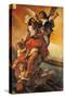 Glorified Saint-17th Century Emilian Artist-Stretched Canvas