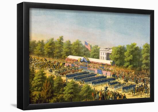 Glorious Army of Potomac Grand Review in Washington 1865 Art Print Poster-null-Framed Poster