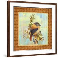 Glorious Birds On Aqua-A-Jean Plout-Framed Giclee Print