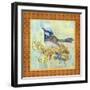Glorious Birds On Aqua-B-Jean Plout-Framed Giclee Print