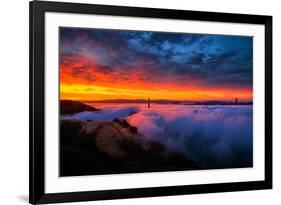 Glorious Epic Sunrise and Fog, Iconic Golden Gate Bridge, San Francisco-Vincent James-Framed Photographic Print