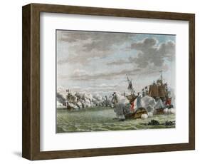 Glorious First of June, the French Fleet Is Defeated by Howe Off Ushant-null-Framed Art Print