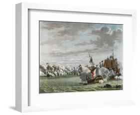 Glorious First of June, the French Fleet Is Defeated by Howe Off Ushant-null-Framed Art Print