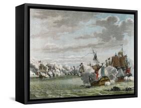 Glorious First of June, the French Fleet Is Defeated by Howe Off Ushant-null-Framed Stretched Canvas