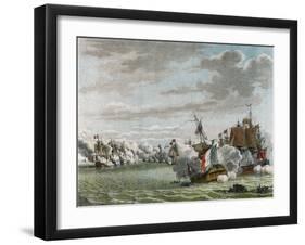 Glorious First of June, the French Fleet Is Defeated by Howe Off Ushant-null-Framed Art Print