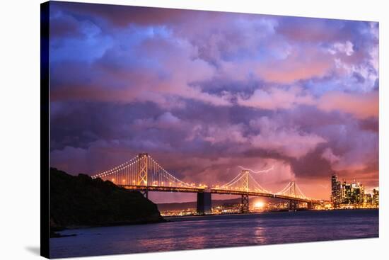 Glorious Lightning Storm, Bay Area, Treasure Island, San Francisco-Vincent James-Stretched Canvas