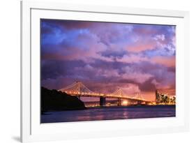 Glorious Lightning Storm, Bay Area, Treasure Island, San Francisco-Vincent James-Framed Photographic Print