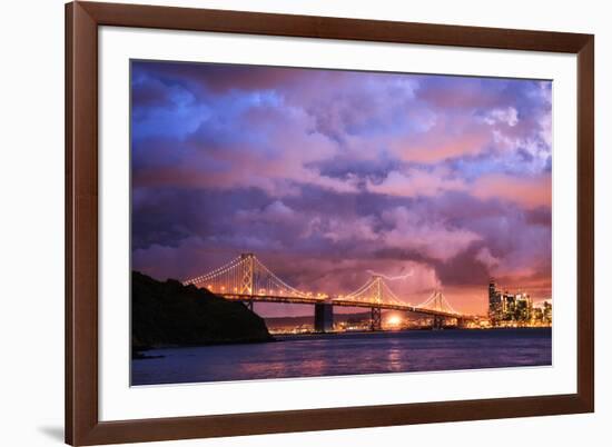 Glorious Lightning Storm, Bay Area, Treasure Island, San Francisco-Vincent James-Framed Photographic Print