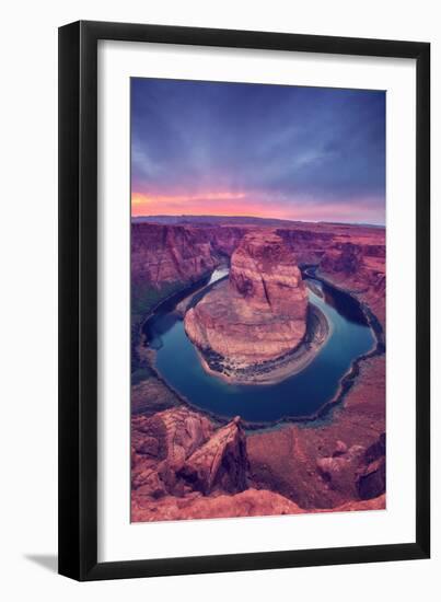 Glorious Sunset at Horseshoe Bend, Page Arizona-null-Framed Photographic Print