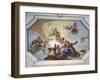 Glory Among the Virtues: Fame, Glory, Justice, Fortitude, Temperance and Prudence, 1734-Giambattista Tiepolo-Framed Giclee Print